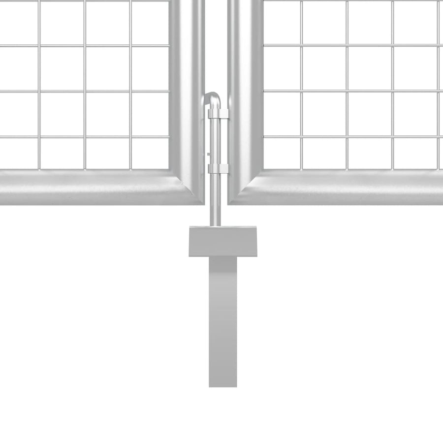 Poort 500x75 cm staal zilverkleurig 500 x 75 cm Zilver