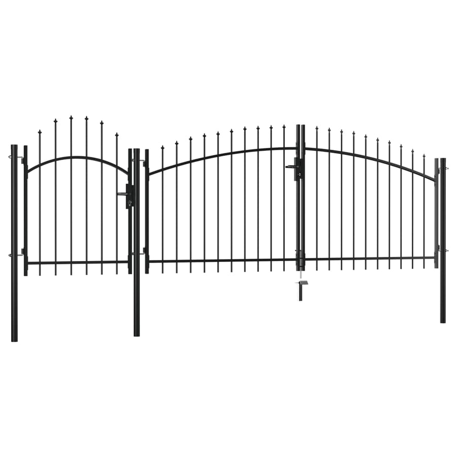 Poort 1,75X4 M Staal Zwart 1.75 x 4 m