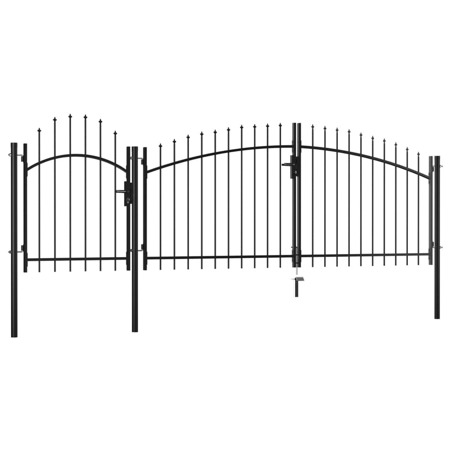 Poort 2X4 M Staal Zwart 2 x 4 m
