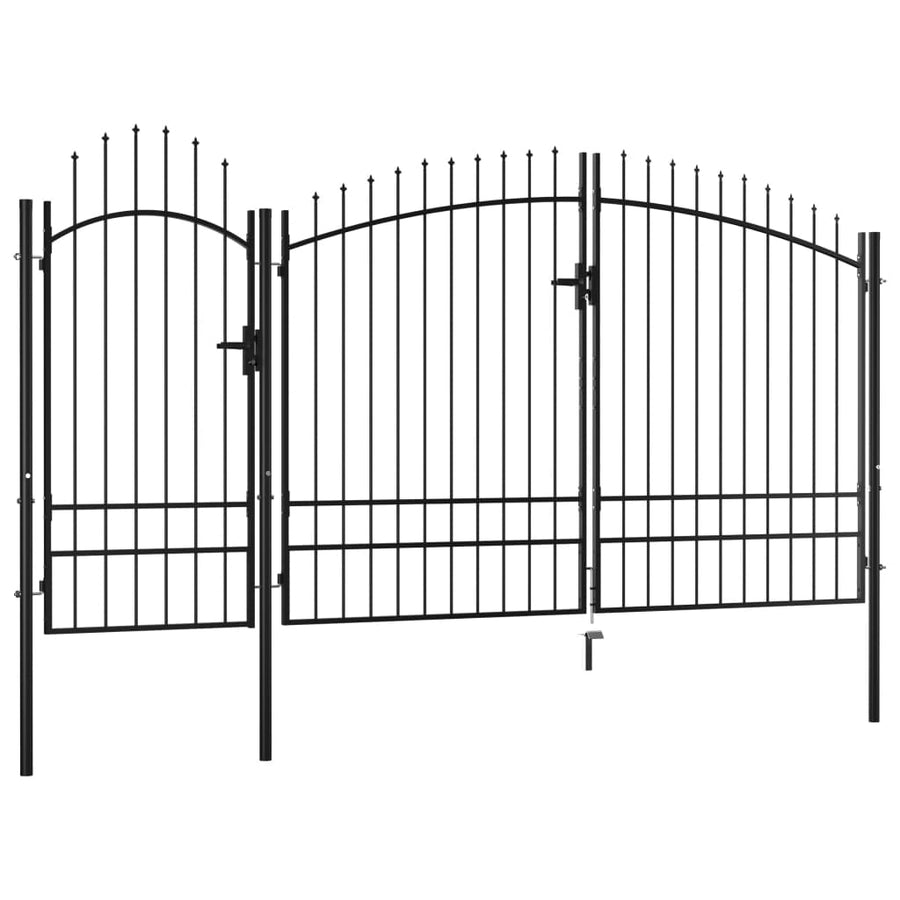 Poort 2,45X4 M Staal Zwart 2.45 x 4 m