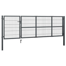Poort Met Palen 350X100 Cm Staal Antraciet