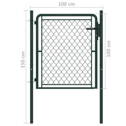 Poort 100X100 Cm Staal Groen
