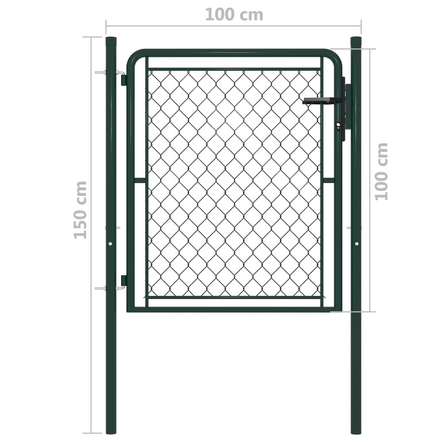 Poort 100X100 Cm Staal Groen