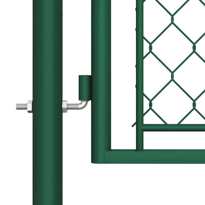Tuinpoort staal 400x75 cm groen