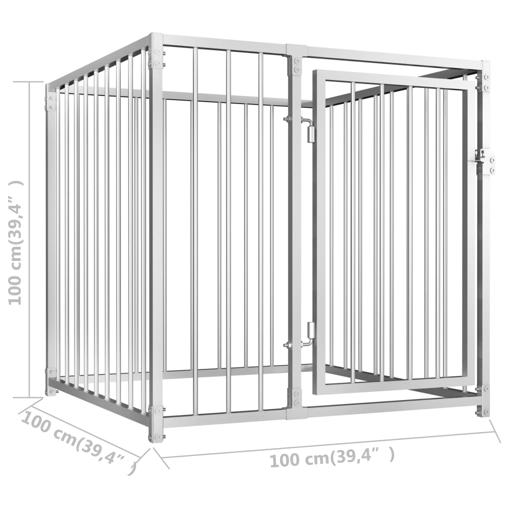 Hondenkennel Voor Buiten 100 x 100 x 100 cm