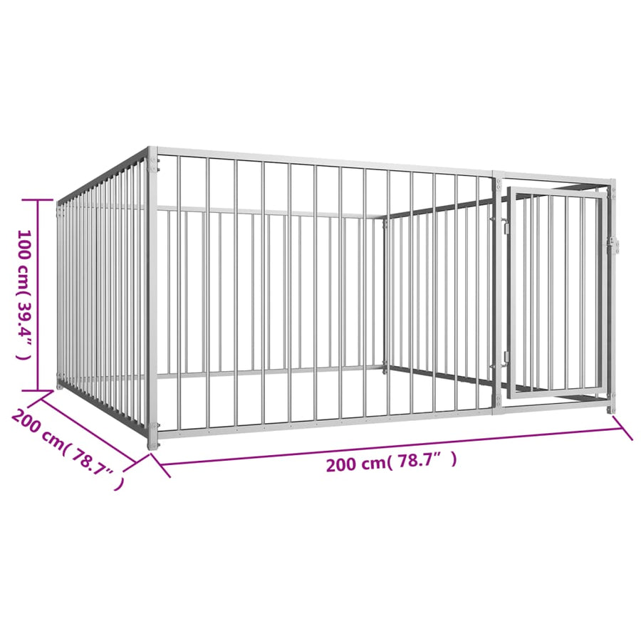 Hondenkennel Voor Buiten 200 x 200 x 100 cm