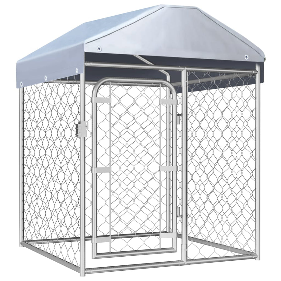 Hondenkennel Voor Buiten Met Dak 100x100x125 cm