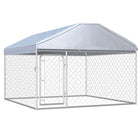 Hondenkennel buiten 200x200x135 cm zilver