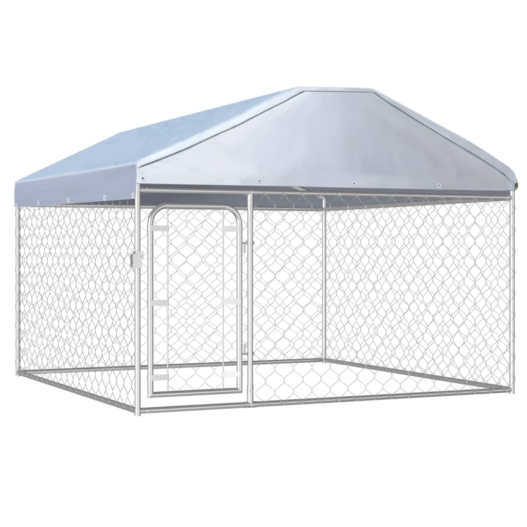 Hondenkennel voor buiten met dak 200x200x135 cm 200x200x135 cm