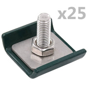 Rastermatverbinding 25 sets groen staal