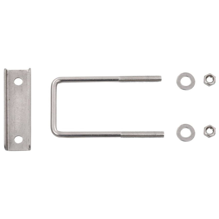 U-Verbinding Voor Hekpaal 25 Sets 60X40 Mm Zilver