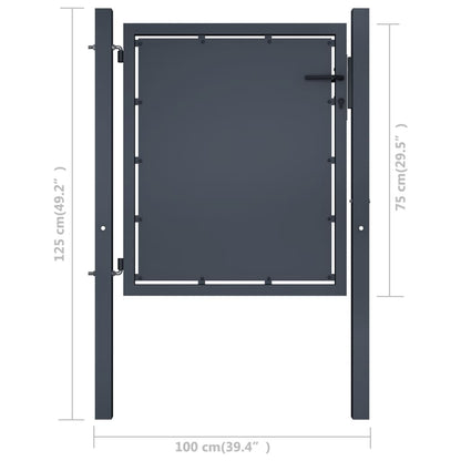 Poort Staal Antraciet 100 x 75 cm