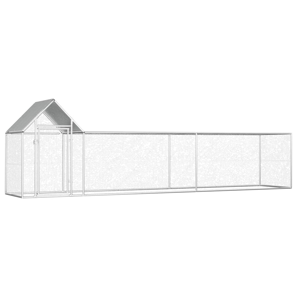 Kippenren 5x1x1,5 m gegalvaniseerd staal 5 x 1 x 1.5 m