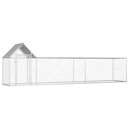 Kippenren 5x1x1,5 m gegalvaniseerd staal 5 x 1 x 1.5 m
