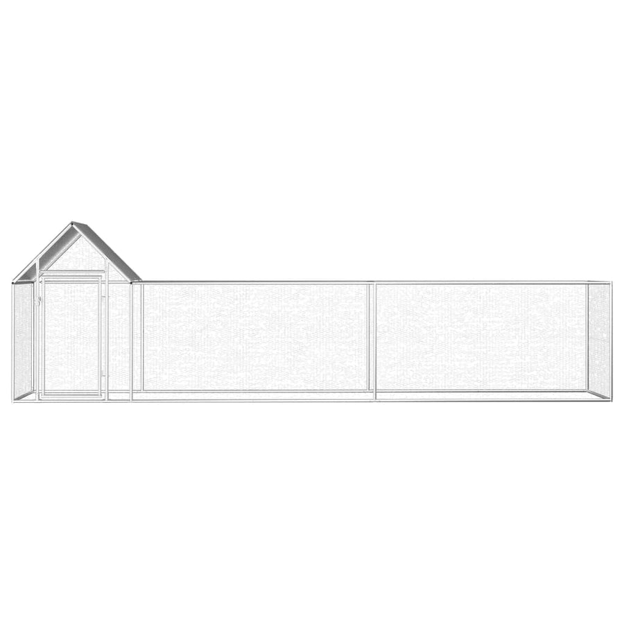 Kippenren 5x1x1,5 m gegalvaniseerd staal 5 x 1 x 1.5 m