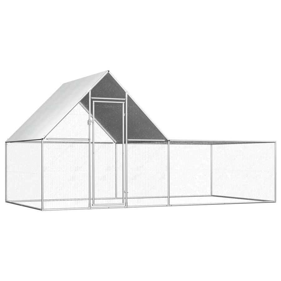 Kippenren 4x2x2 m gegalvaniseerd staal 4 x 2 x 2 m