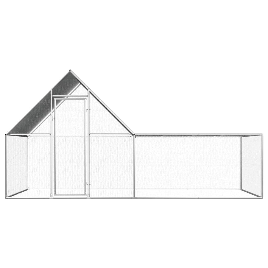 Kippenren 4x2x2 m gegalvaniseerd staal 4 x 2 x 2 m