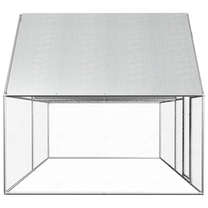 Kippenren 4x2x2 m gegalvaniseerd staal 4 x 2 x 2 m