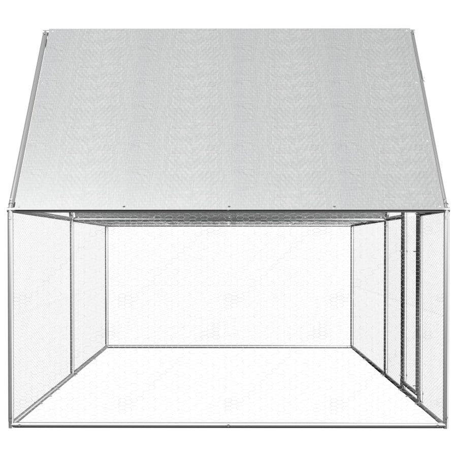Kippenren 4x2x2 m gegalvaniseerd staal 4 x 2 x 2 m