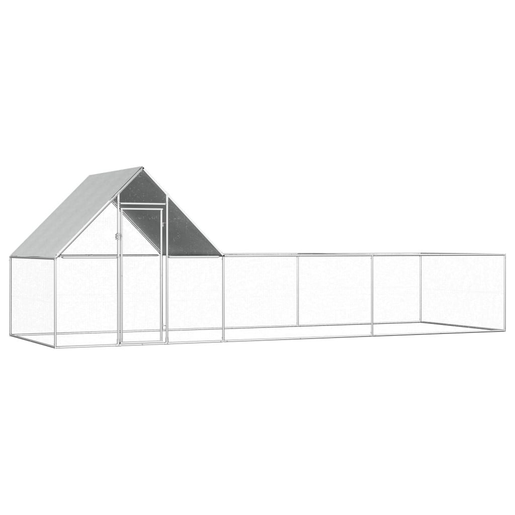 Kippenren 6x2x2 m gegalvaniseerd staal 6 x 2 x 2 m