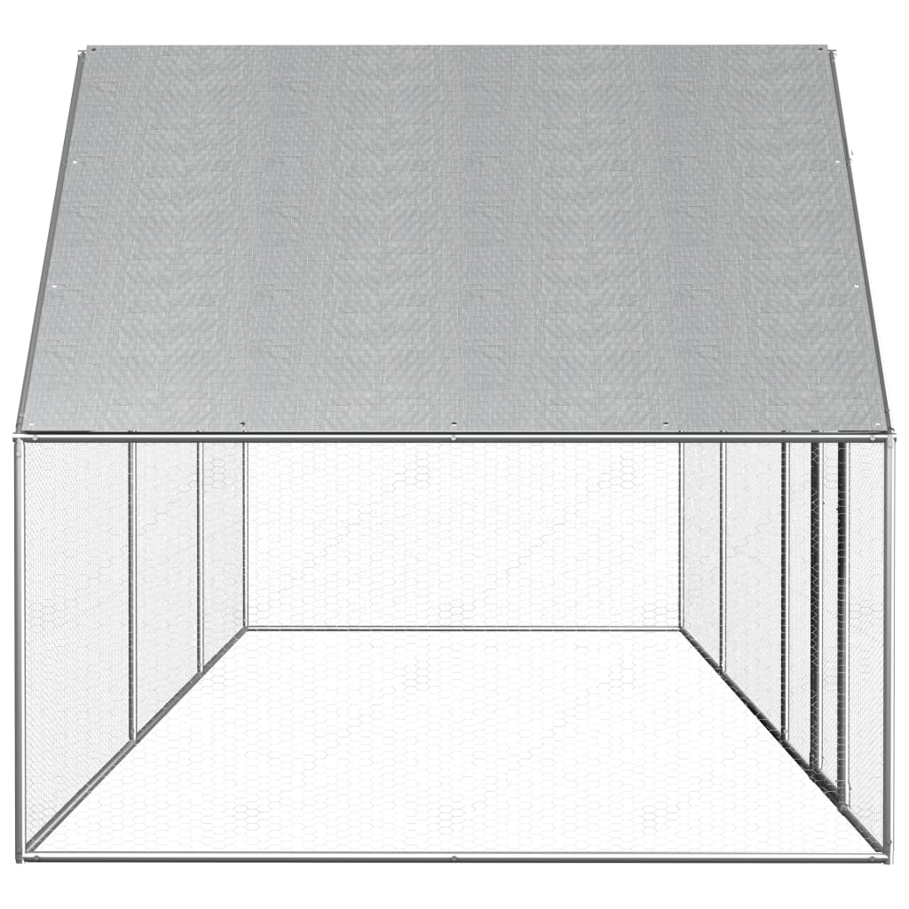 Kippenren 6x2x2 m gegalvaniseerd staal 6 x 2 x 2 m