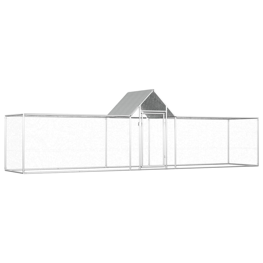 Kippenren 5x1x1,5 m gegalvaniseerd staal 5 x 1 x 1,5 m