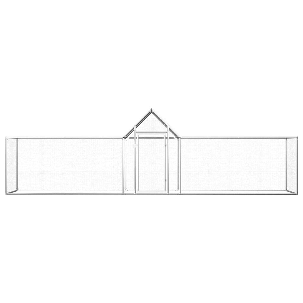 Kippenren 5x1x1,5 m gegalvaniseerd staal 5 x 1 x 1,5 m