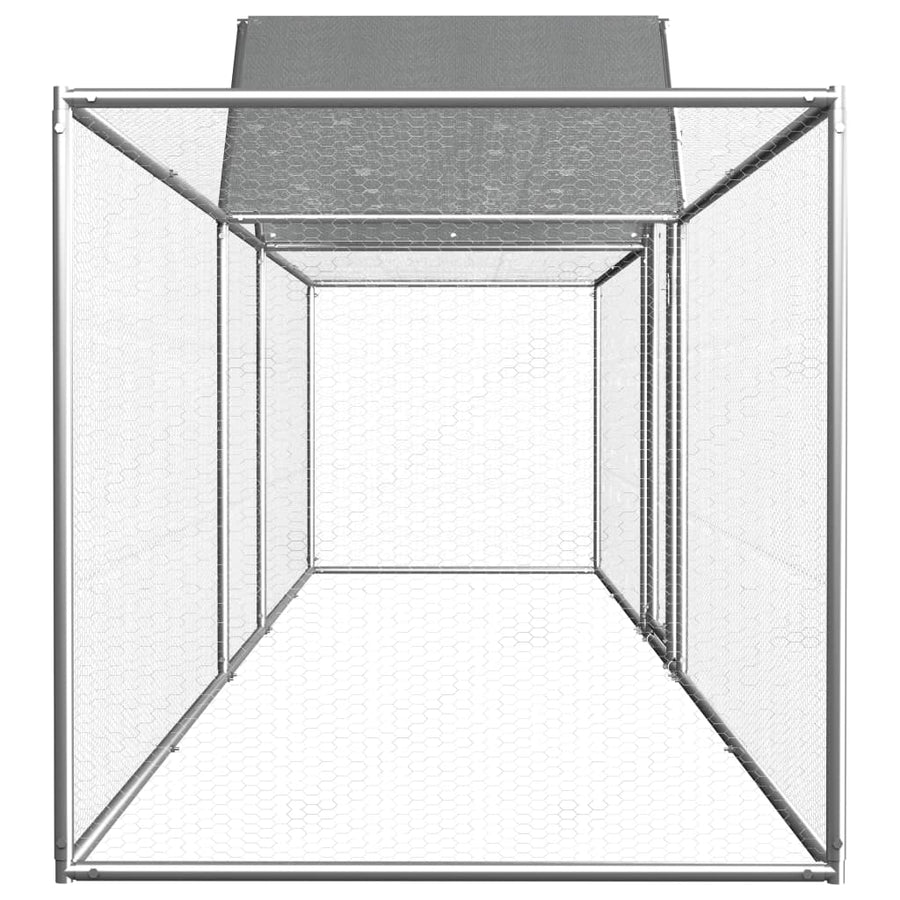 Kippenren 5x1x1,5 m gegalvaniseerd staal 5 x 1 x 1,5 m