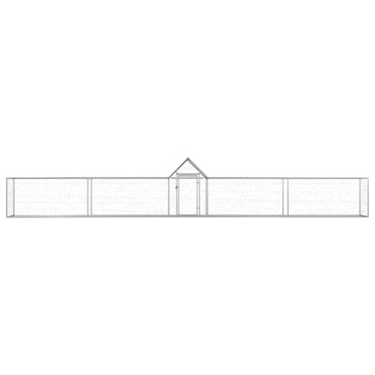 Kippenren 9x1x1,5 m gegalvaniseerd staal 9 x 1 x 1,5 m