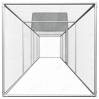 Kippenren 9x1x1,5 m gegalvaniseerd staal 9 x 1 x 1,5 m