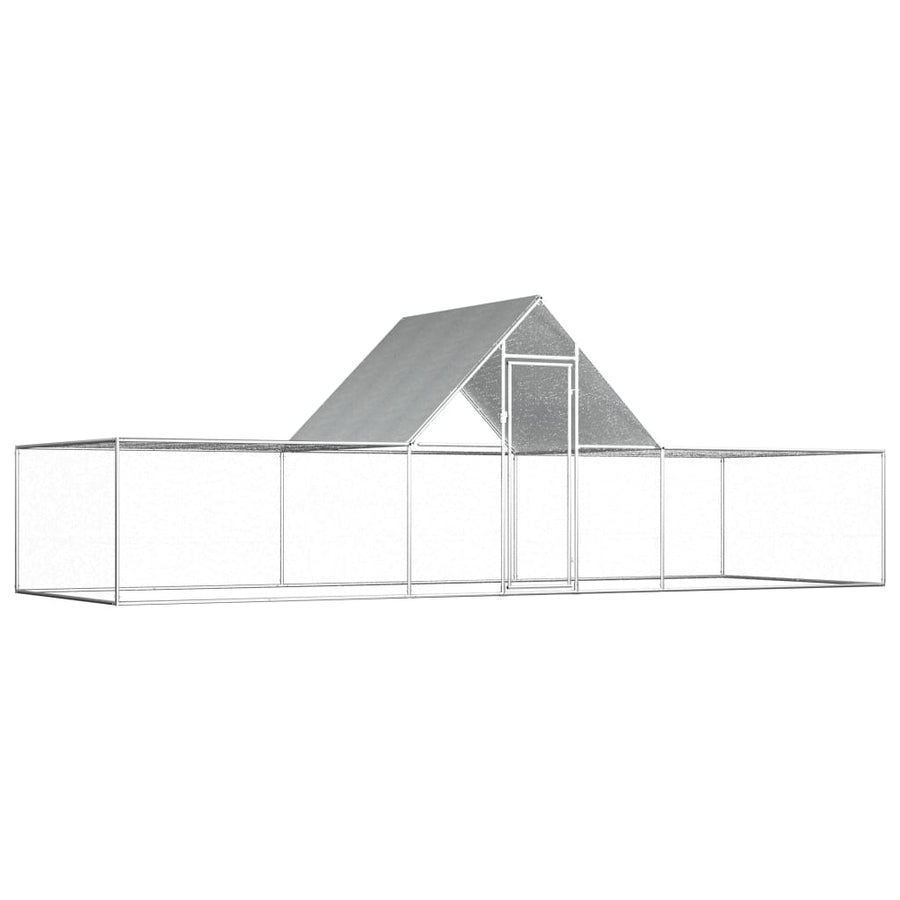 Kippenren 6x2x2 m gegalvaniseerd staal 6 x 2 x 2 m