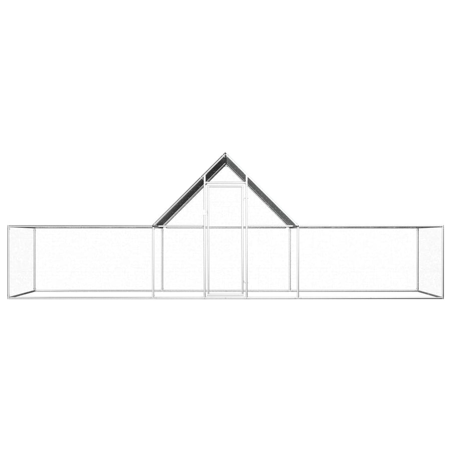 Kippenren 6x2x2 m gegalvaniseerd staal 6 x 2 x 2 m