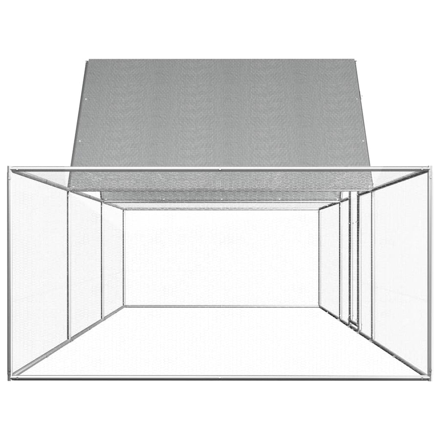 Kippenren 6x2x2 m gegalvaniseerd staal 6 x 2 x 2 m