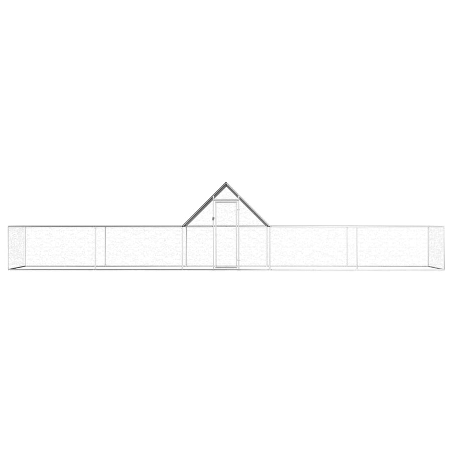 Kippenren Gegalvaniseerd Staal 10 x 2 x 2 m