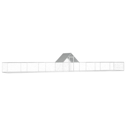 Kippenren 14x2x2 m gegalvaniseerd staal 14 x 2 x 2 m