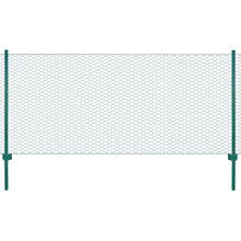 Draadgaashek met palen 25x1 m staal groen 25 mm 1 m
