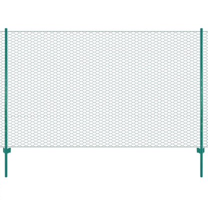 Draadgaashek Met Palen 25X Staal Groen 25 mm