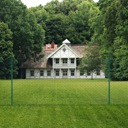 Draadgaashek Met Palen 25X Staal Groen 25 mm