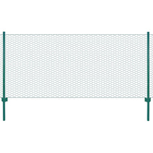 Draadgaashek Met Palen 25X0,75 M Staal Groen 50 mm 0.75 m