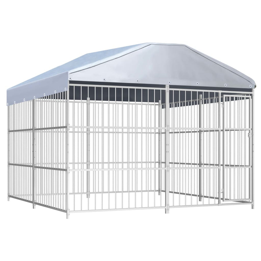 Hondenkennel Voor Buiten Met Dak 300 x 300 x 200 cm
