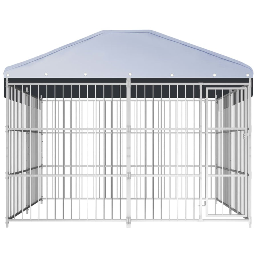 Hondenkennel Voor Buiten Met Dak 300 x 300 x 200 cm