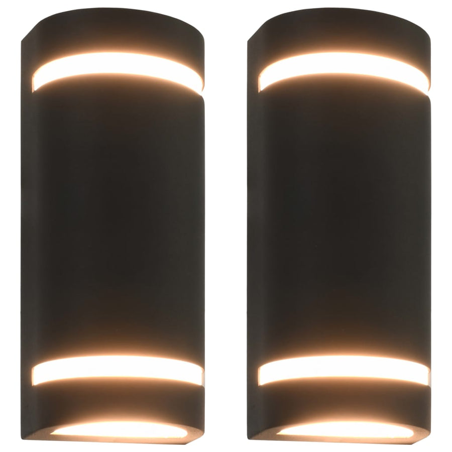 Buitenwandlampen 35 W Halfrond Zwart 2