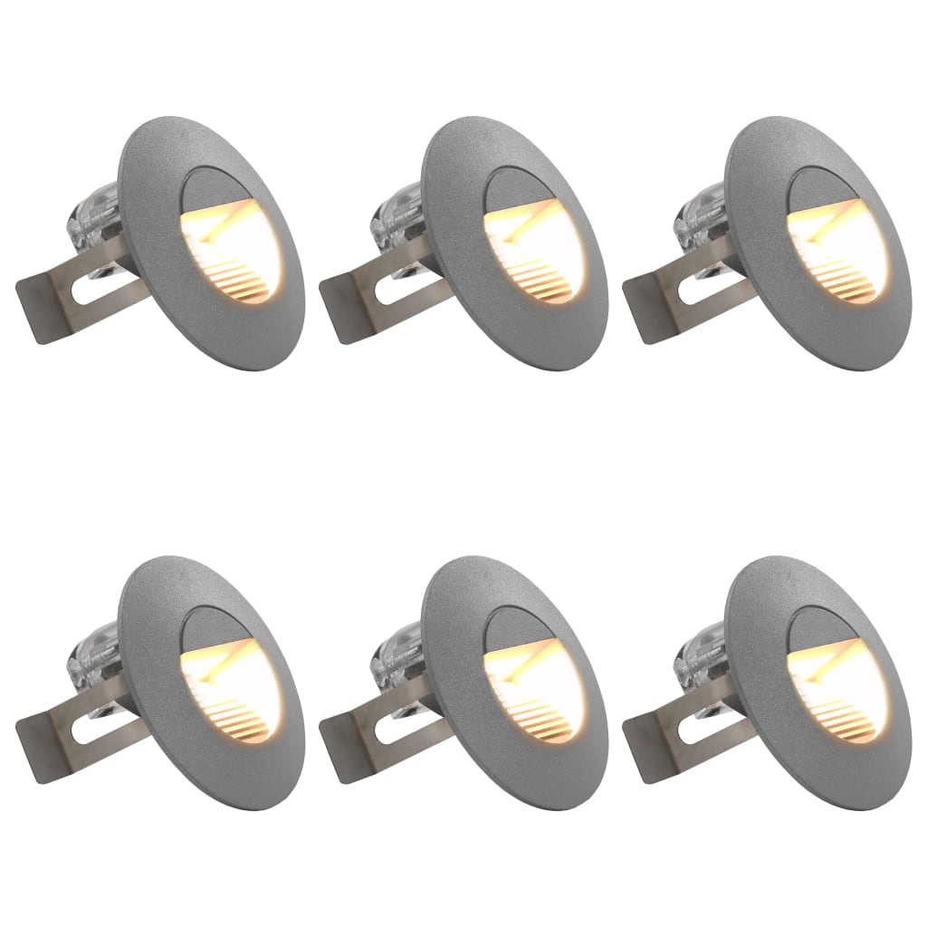 Led-Buitenwandlampen 6 St 5 W Rond Zilverkleurig