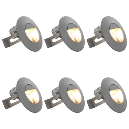 Led-Buitenwandlampen 6 St 5 W Rond Zilverkleurig