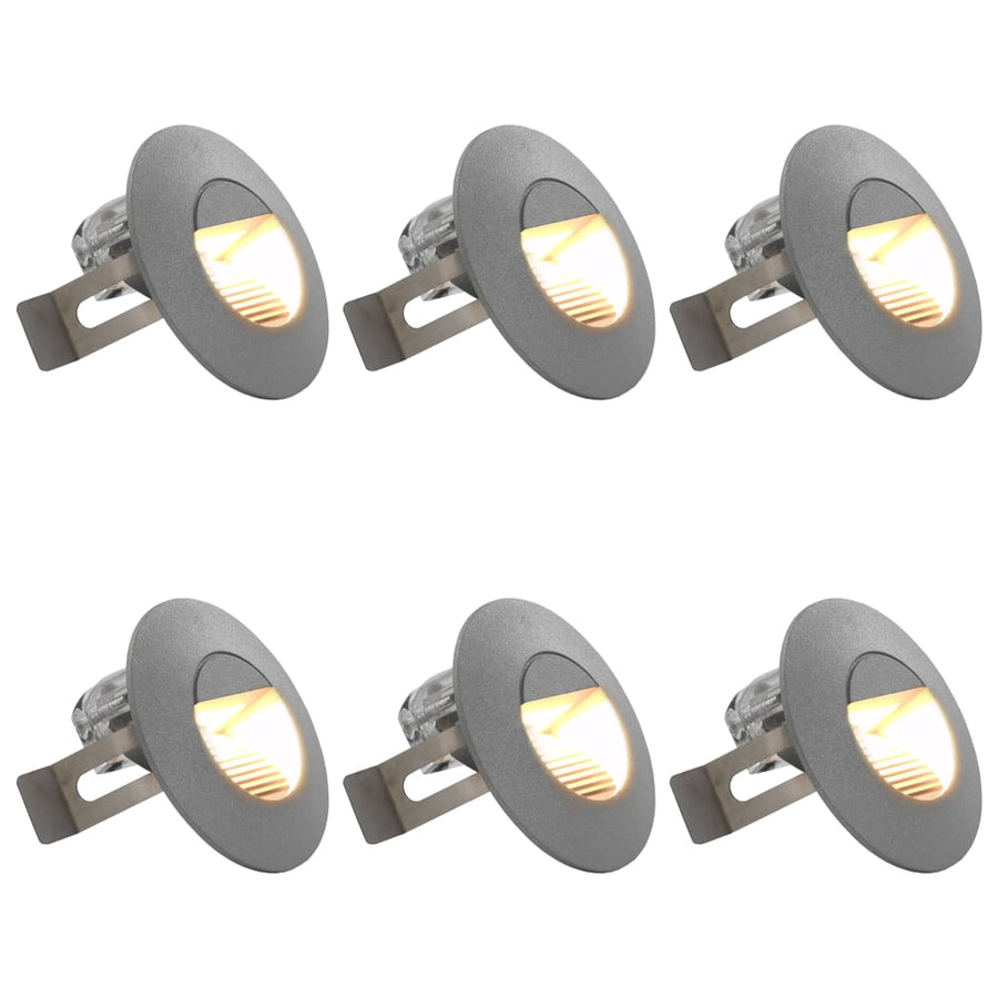Led-Buitenwandlampen 6 St 5 W Rond Zilverkleurig