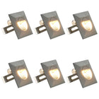 Led wandlamp vierkant zilver 2W