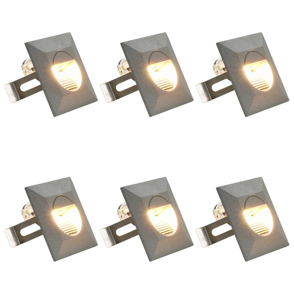 Led-Buitenwandlampen 2 W Zilverkleurig Vierkant