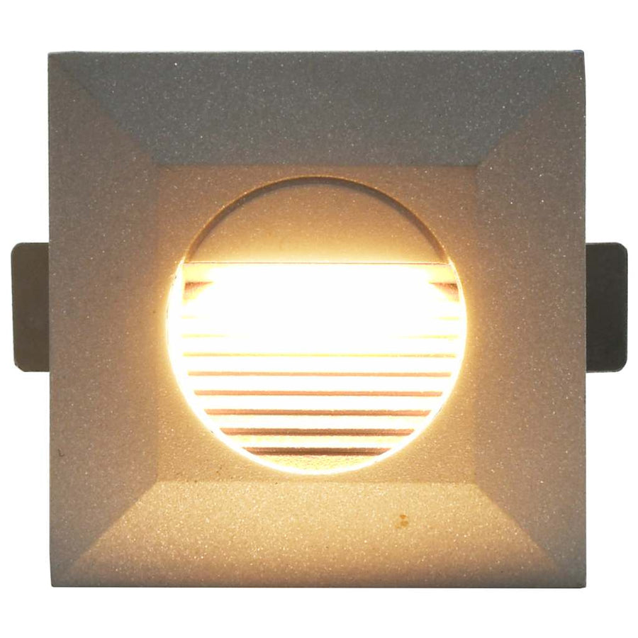 Led-Buitenwandlampen 2 W Zilverkleurig Vierkant