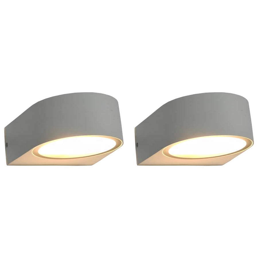 Buitenwandlampen 2 St 11 W Rond Wit