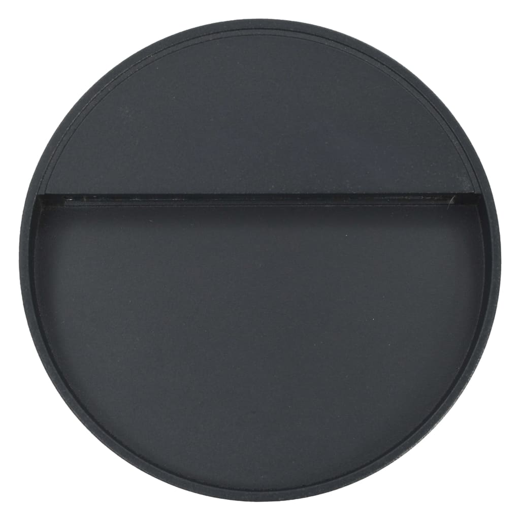 Led-Buitenwandlampen 3 W Zwart Rond